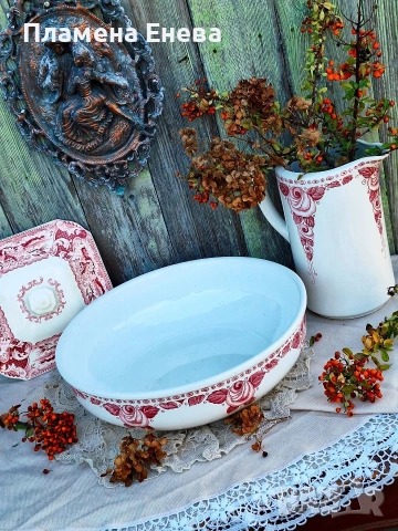 Boch Freres Keramis - aникварен сет тоалетни принадлежности , снимка 2 - Декорация за дома - 53123575