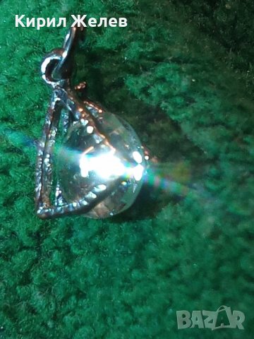 ПОСРЕБРЕН МЕДЕН АРТ МЕДАЛЬОН с ВГРАДЕН БРИЛЯНТНО ФАСЕТИРАН ИСКРЯЩ ЦИРКОН и СТОМАНЕНА ХАЛКИЧКА 19312, снимка 12 - Колиета, медальони, синджири - 39226440