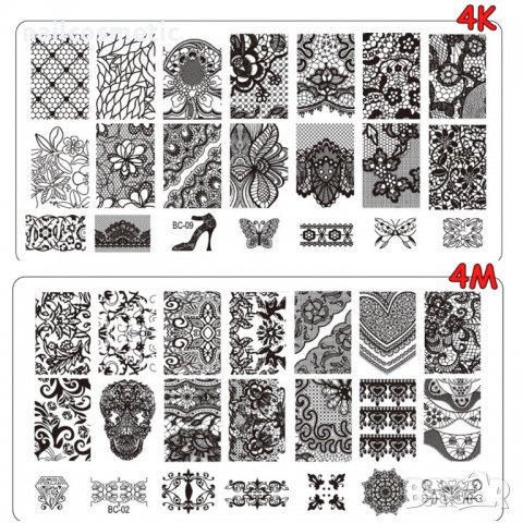 Метални платформи за печати за маникюр, снимка 6 - Продукти за маникюр - 23677661