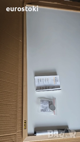 Bi-Office Бяла дъска с дървена рамка, 80 x 60 см Размери на продукта: ‎80 x 60 x 1,5 см; 1,75 кг , снимка 5 - Ученически пособия, канцеларски материали - 52136051