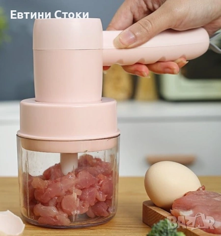 2 в 1 USB Чопър и Миксер с Две Приставки, снимка 2 - Чопъри и пасатори - 53177920