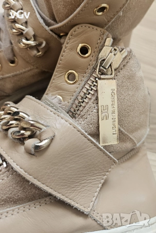 Дамски кожени кецове Elisabetta Franchi -36/37, снимка 3 - Кецове - 52026038