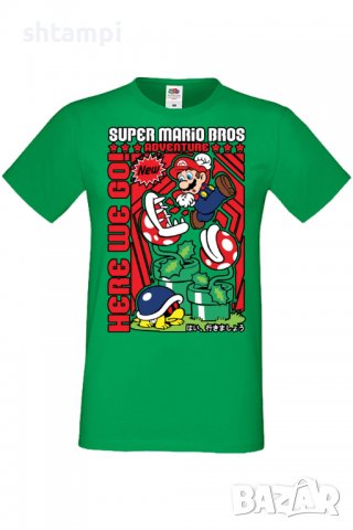Мъжка тениска Super Mario Bros,Анимация,игра,Празник,Повод,, снимка 3 - Тениски - 37935829