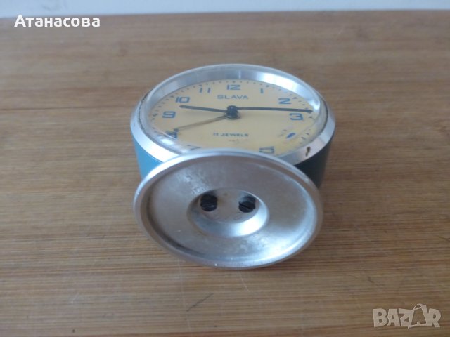 Будилник часовник Слава сапфирено син корпус, снимка 11 - Антикварни и старинни предмети - 43136176