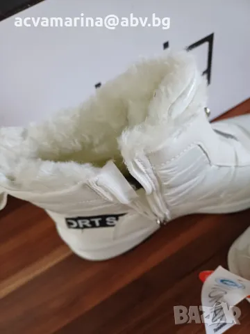 нови бели ботички с топла подплата №39, снимка 9 - Дамски боти - 48189191