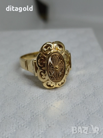 Нов 14К златен пръстен, български модел, 4.95 гр цена 860 лв