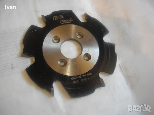 НИДЕРЛАНДСКИ ДИСК ЗА БИСКВИТ МАШИНА НУТ ФРЕЗА 100Х4Х22мм BS TOOOLS ПОЧТИ НОВ С ТВЪРДОСПЛАВНИ ЧАСТИЦИ, снимка 3 - Други инструменти - 51000521