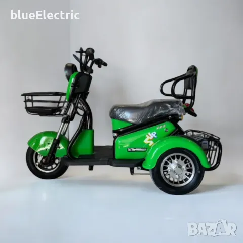 Двуместна електрическа триколка blueElectric Pudding 1800W | 48V | 23Ah | GREEN, снимка 3 - Мотоциклети и мототехника - 49745631