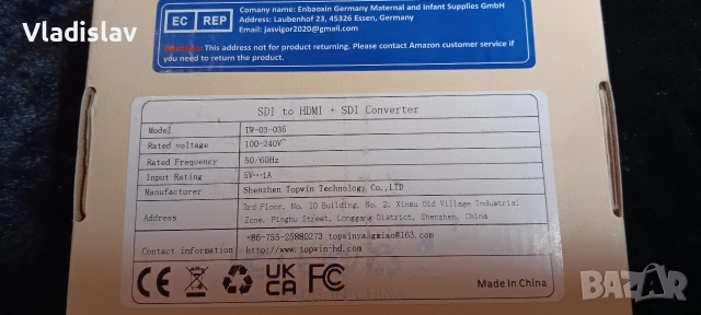 SDI към HDMI Converter с Loop out 1080P, снимка 4 - Друга електроника - 52597361