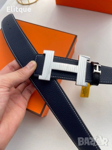 колани от естествена кожа в кутия hermes 