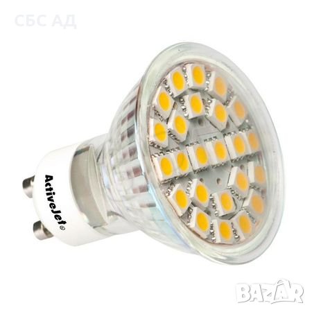 Крушка LED ActiveJet AJE-S2410W, GU10, 3W, топло бяла, снимка 1 - Крушки - 27799821