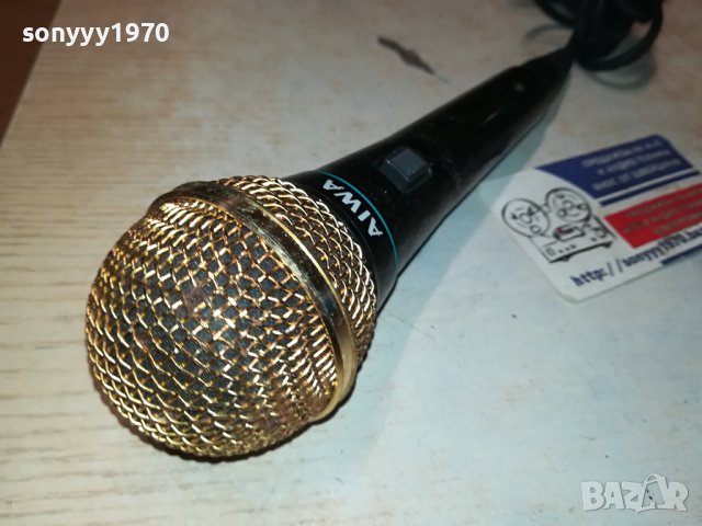 AIWA DM-H3 MICROPHONE GOLD-ВНОС SWISS 1601241833, снимка 5 - Микрофони - 43837347