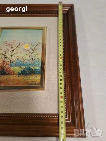 емайлирана картина върху медна плака    1/4, снимка 7 - Картини - 48237773