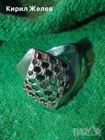 СРЕБЪРЕН БЕЛ ЕПОК СТИЛ СТАР КРАСИВ ПРЪСТЕН СРЕБРО 925 АЖУРНА РЪЧНА ИЗРАБОТКА 25157, снимка 3 - Пръстени - 35828351