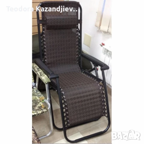 Плажен стол-шезлонг с възглавничка 175x52 см NS6318, снимка 1