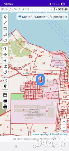 парцел в регулация малка чайка,под аспарухов мост