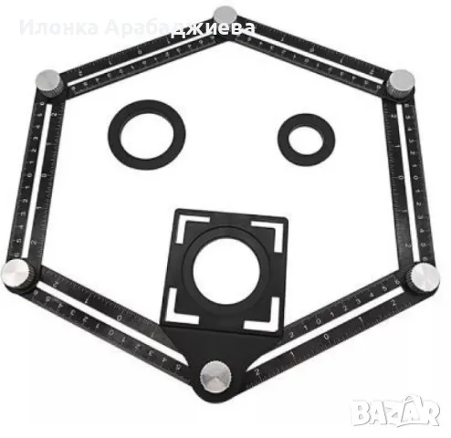 Измервателен инструмент с шест ъгъла и шаблон, снимка 3 - Други инструменти - 47912003