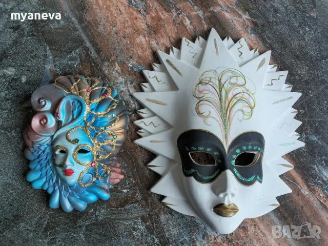 Венециански, порцеланови маски , ръчно изработени , снимка 5 - Статуетки - 49732041