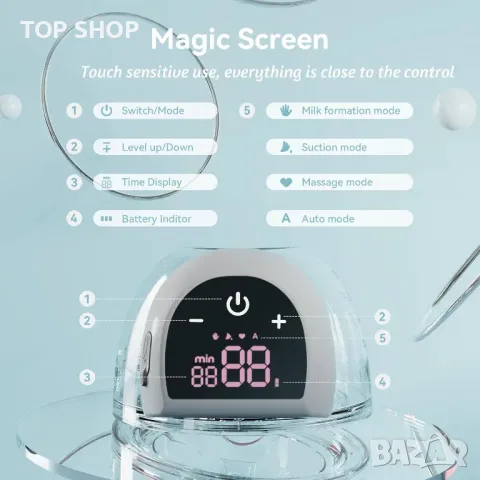 Акумулаторна помпа за кърма KISSBOBO ABP150, снимка 5 - Помпи за кърма - 48780160