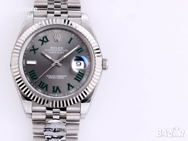 Мъжки часовник Rolex Datejust Wimbledon с автоматичен швейцарски механизъм, снимка 3 - Луксозни - 43777648