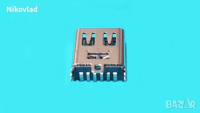 Букса (конектор) Type C USB 3.1 вертикална 6 pin, снимка 2 - Резервни части за телефони - 50753826
