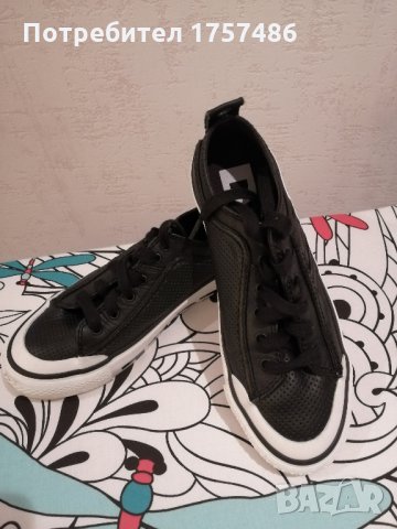 Кожени черни кецове Diesel, снимка 1