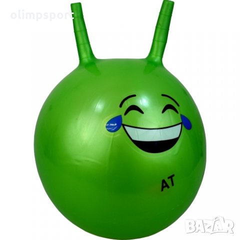 Топка за скачане хоп хоп 48 см MAX с уши. Надуваема детска топка за скачане, подходяща за забавление