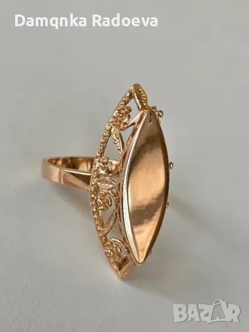 СССР златен пръстен проба 583 14 карата, снимка 5 - Пръстени - 49783412