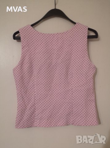 Нов топ розов на черни точки М размер, снимка 2 - Корсети, бюстиета, топове - 37252572
