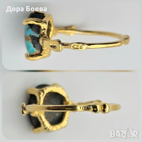 Сребърен пръстен: "Ирис", снимка 5 - Пръстени - 52673573