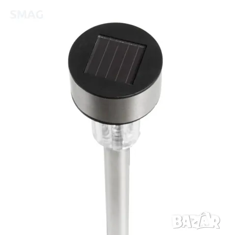 Слънчева соларена лампа сребърен 26см S_1117763, снимка 3 - Соларни лампи - 49902353
