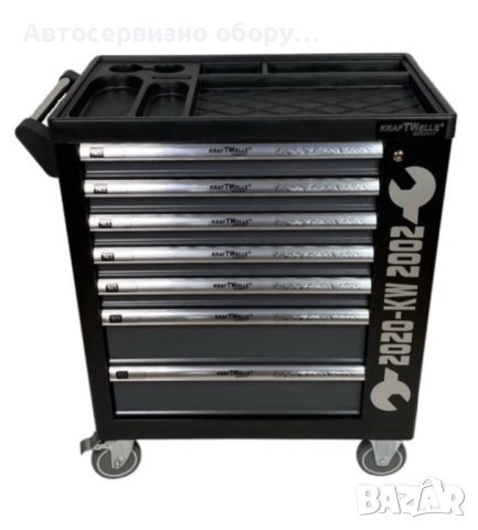 Количка за инструменти със 7 чекмеджета, от които 6 са пълни с инструменти., снимка 1