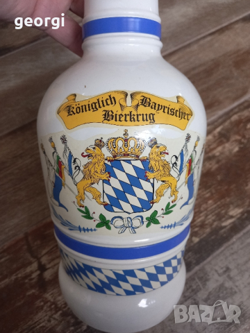Немска бутилка за бира 2 литра с порцеланова запушалка , снимка 2 - Антикварни и старинни предмети - 44864772