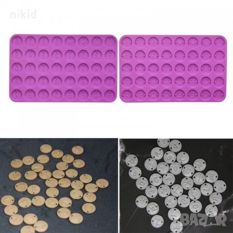 Букви азбука латиница числа цифри силиконов молд мъниста кръгли направа на гривна колие бижу смола, снимка 5 - Форми - 33359778