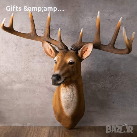 Стенна декорация Глава на Елен - от полирезин