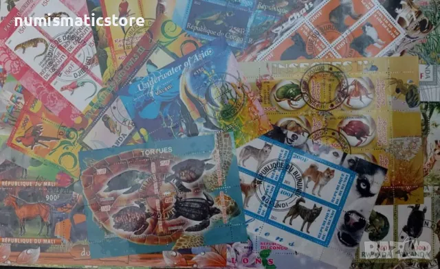 286 различни блока - Фауна, цял свят, снимка 3 - Филателия - 48634770