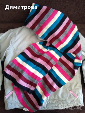 Яке за момиче р.122-133 см + подарък шал, снимка 5 - Детски якета и елеци - 28009262