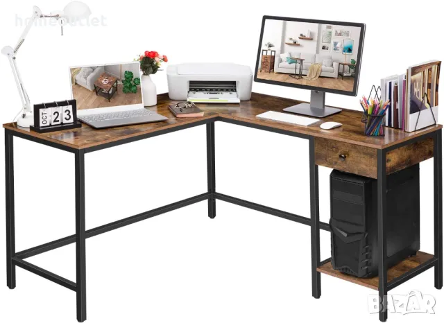 Ъглово бюро в индустриален стил BF135DN01, снимка 2 - Бюра - 49673877