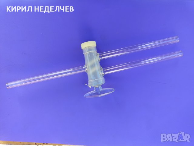 стъклен трипътен  кран 4 мм, снимка 2 - Лаборатория - 43821068