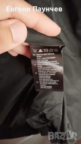 Мъжки Тренчкот шлифер H&M размер М черен цвят , снимка 5 - Якета - 50386845