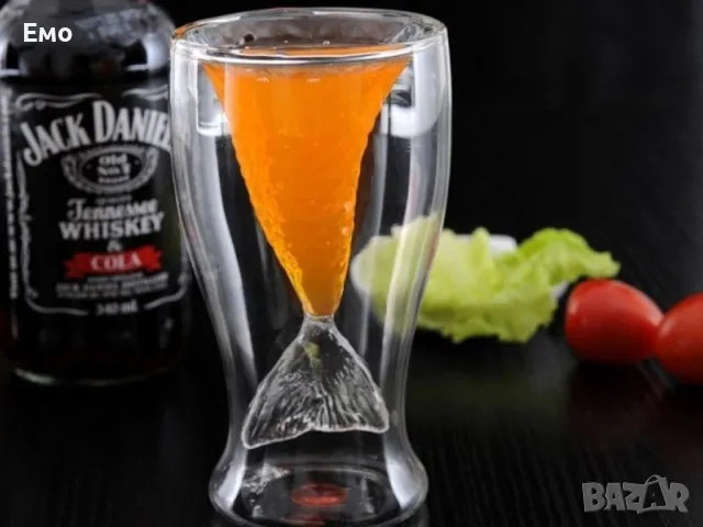 Модерна чаша русалка от боросиликатно стъкло WSKB3, снимка 3 - Чаши - 47963194