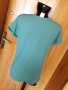Нова тюркоазена тениска с джобче Л, снимка 2