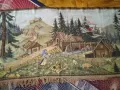 Гоблен пано за стена немско 126х66см с ресните Къща в гората, снимка 3