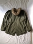 Ново мъжко есенно яке парка с качулка с косъм цвят каки с качулкаS M размер, снимка 2
