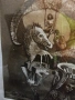 Стара картина  Сюрреалистична композиция 2002 г.  Робърт Баръмов /1966. - 2021 г.) - перфектна работ, снимка 3