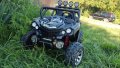 Акумулаторен Двуместен джип UTV 4X4 12V батерия,MP3 плейър, с меки гуми с двойна Кожена седалка, снимка 11