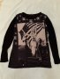 Тениска с дълъг ръкав памук с еластан, с Мерлин Монро в  USA вариант , изчистен гръб в черно., снимка 1