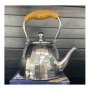  Чайник от неръждаема стомана с финна цедка,Haus Roland,Индукционно дъно-1л , снимка 1