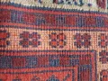 19С рядък антикварен молитвен вълнен килим Тюркменистан, снимка 6