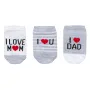 Бебешки чорапи сиво-бели I Love MumDad - 3 чифта S_1204819, снимка 1
